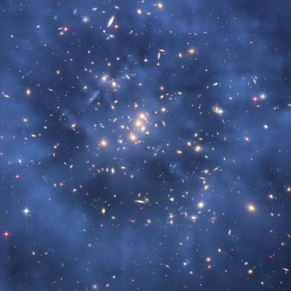 Ring of dark matter in the galaxy cluster Cl 0024+17 - click for larger version